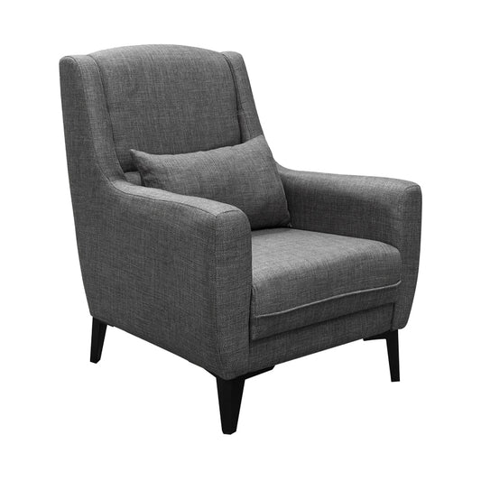 Armchair Medea pakoworld fabric in anthracite shade 72x98x78cm