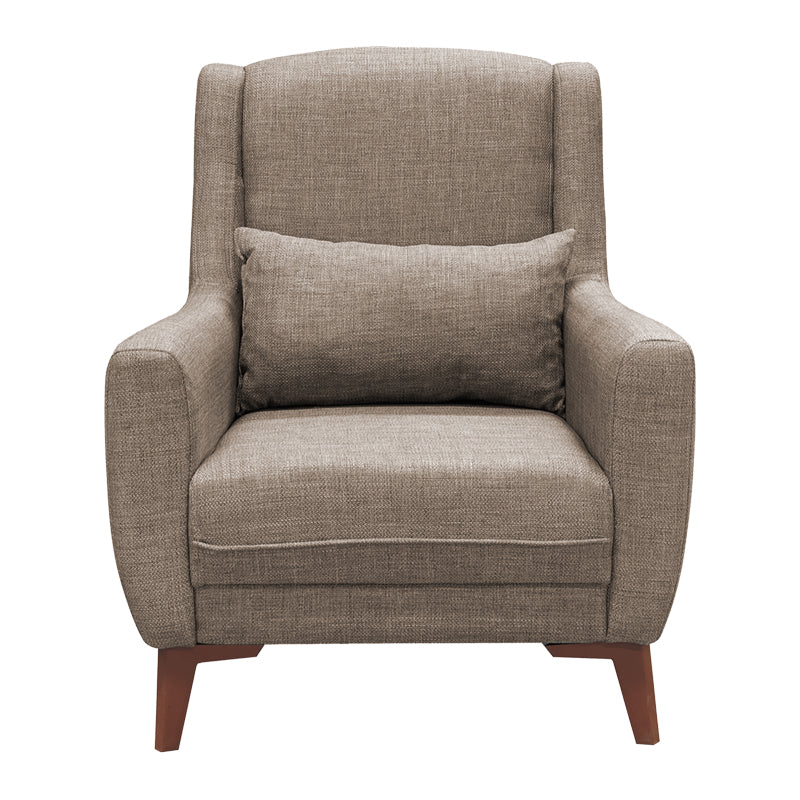 Medea armchair pakoworld fabric in beige shade 72x98x78cm