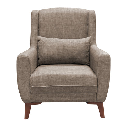 Medea armchair pakoworld fabric in beige shade 72x98x78cm