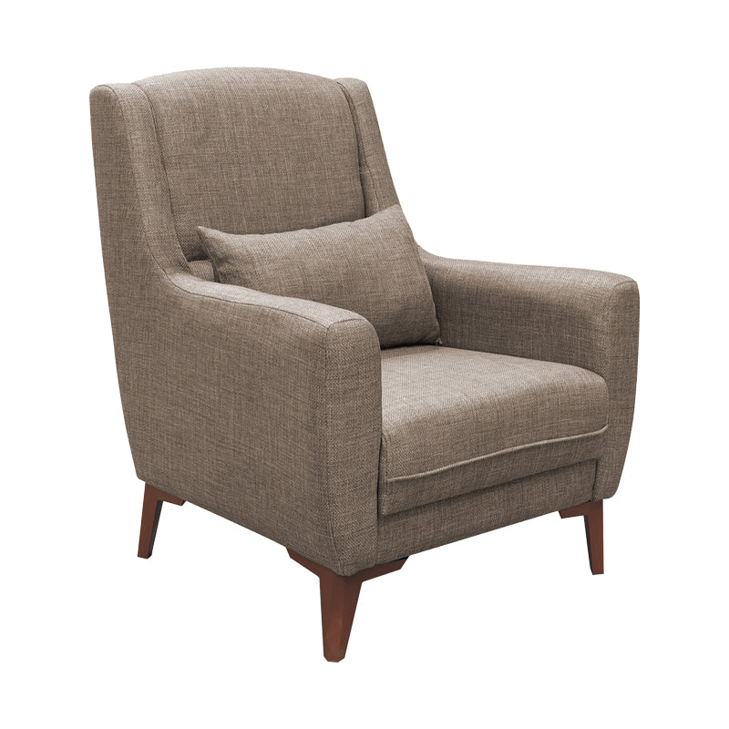 Medea armchair pakoworld fabric in beige shade 72x98x78cm