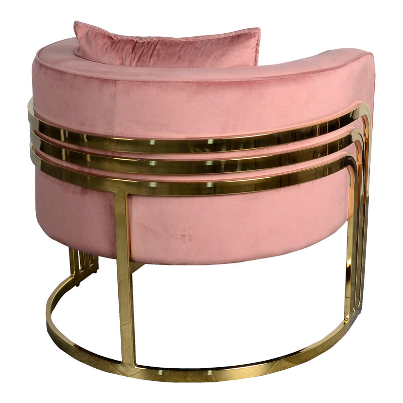 Roblu armchair gold metal and velvet in rotten apple 72x77.4x70cm