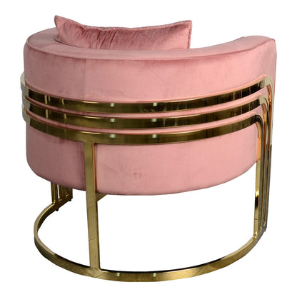 Roblu armchair gold metal and velvet in rotten apple 72x77.4x70cm