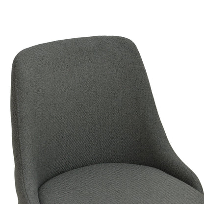 Zedna chair anthracite fabric with black metal legs 51x58x84cm