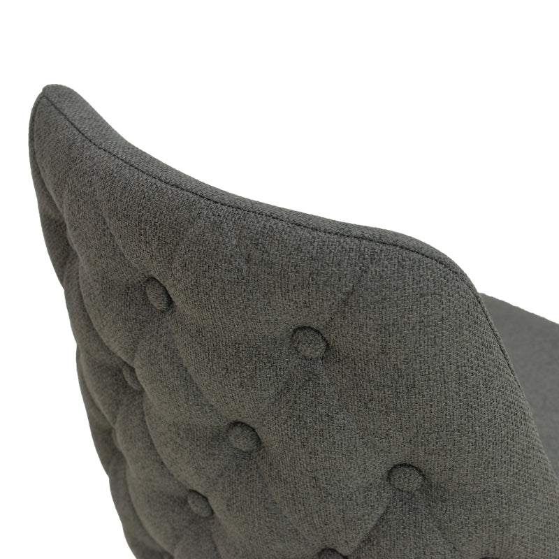 Zedna chair anthracite fabric with black metal legs 51x58x84cm
