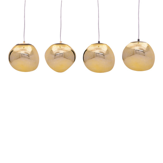 Ceiling light Vidro pakoworld E27 in gold color 60x15x80cm