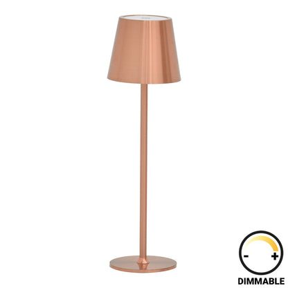 Brave Ι pakoworld LED touch table lamp rechargeable in bronze color D11.5x37cm