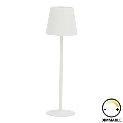 Brave Ι pakoworld LED touch table lamp rechargeable in white color D11.5x37cm