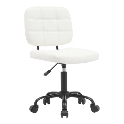 Office chair Sedia pakoworld pu white 50x50x75-85cm