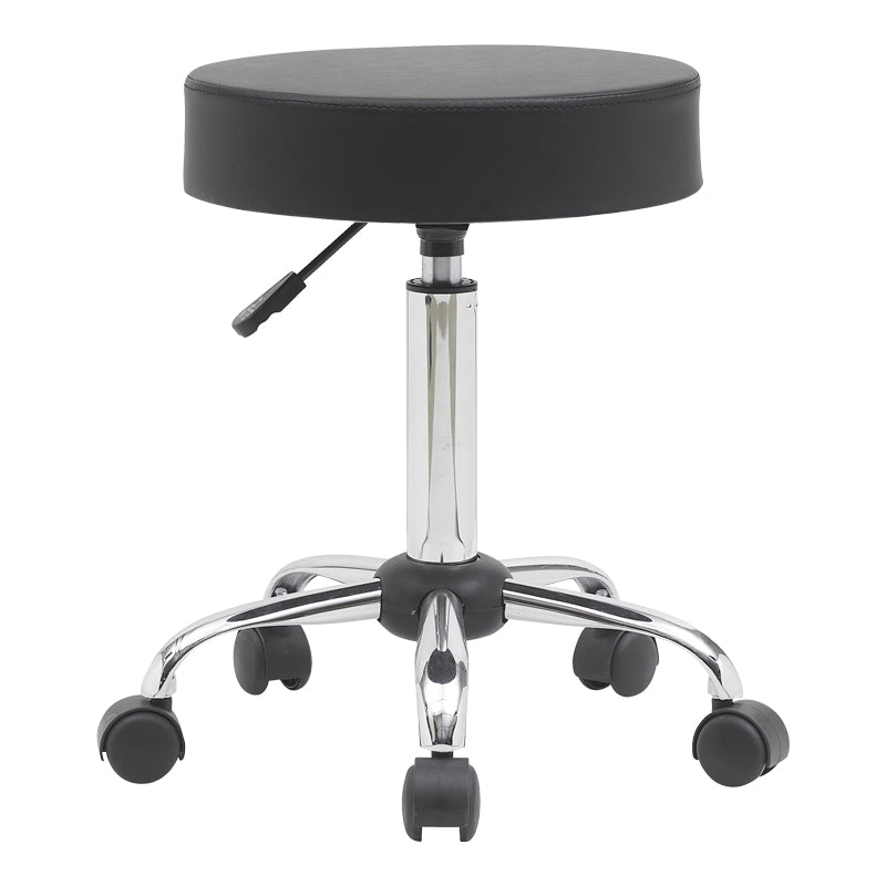 Office-work stool with wheels Uficio pu in black shade 46x42x48-64cm