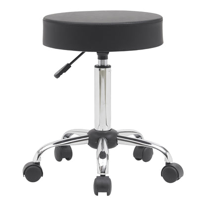 Office-work stool with wheels Uficio pu in black shade 46x42x48-64cm