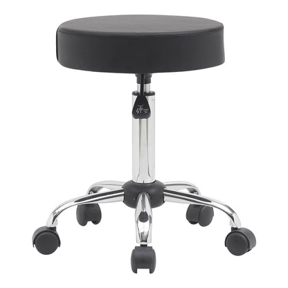 Office-work stool with wheels Uficio pu in black shade 46x42x48-64cm