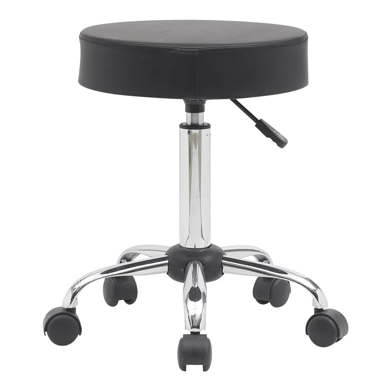 Office-work stool with wheels Uficio pu in black shade 46x42x48-64cm