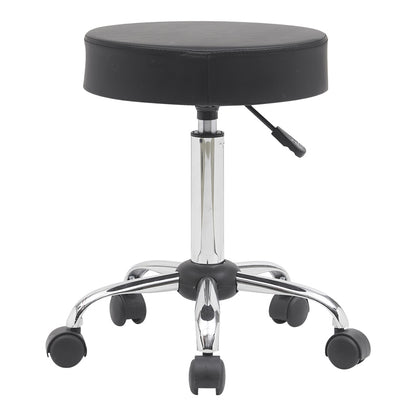 Office-work stool with wheels Uficio pu in black shade 46x42x48-64cm