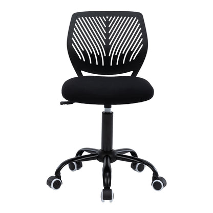 Kid's office chair Kador pakoworld fabric mesh in black color 52x52x72-84cm