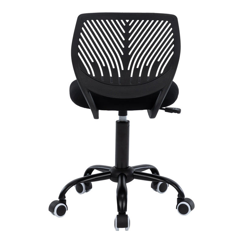 Kid's office chair Kador pakoworld fabric mesh in black color 52x52x72-84cm