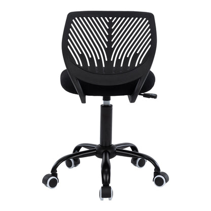 Kid's office chair Kador pakoworld fabric mesh in black color 52x52x72-84cm