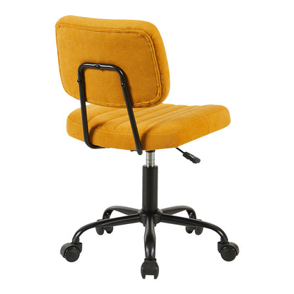 Office chair Warra fabric in yellow shade 50x52x76-86cm