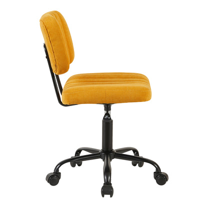 Office chair Warra fabric in yellow shade 50x52x76-86cm
