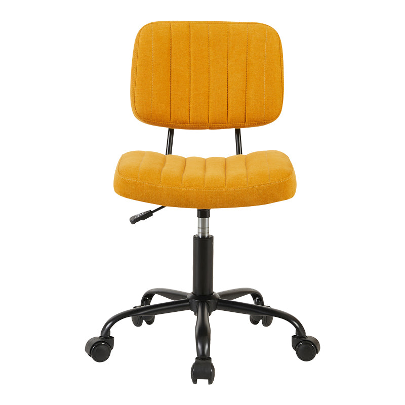 Office chair Warra fabric in yellow shade 50x52x76-86cm