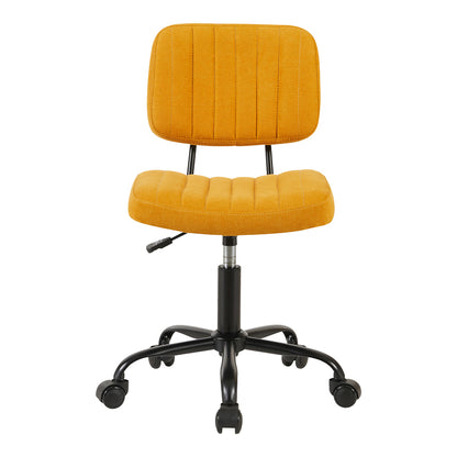 Office chair Warra fabric in yellow shade 50x52x76-86cm