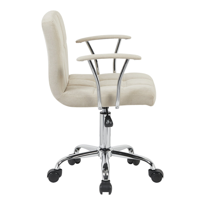 Office chair Buleco beige fabric 56x46x74-86cm