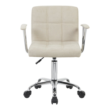 Office chair Buleco beige fabric 56x46x74-86cm