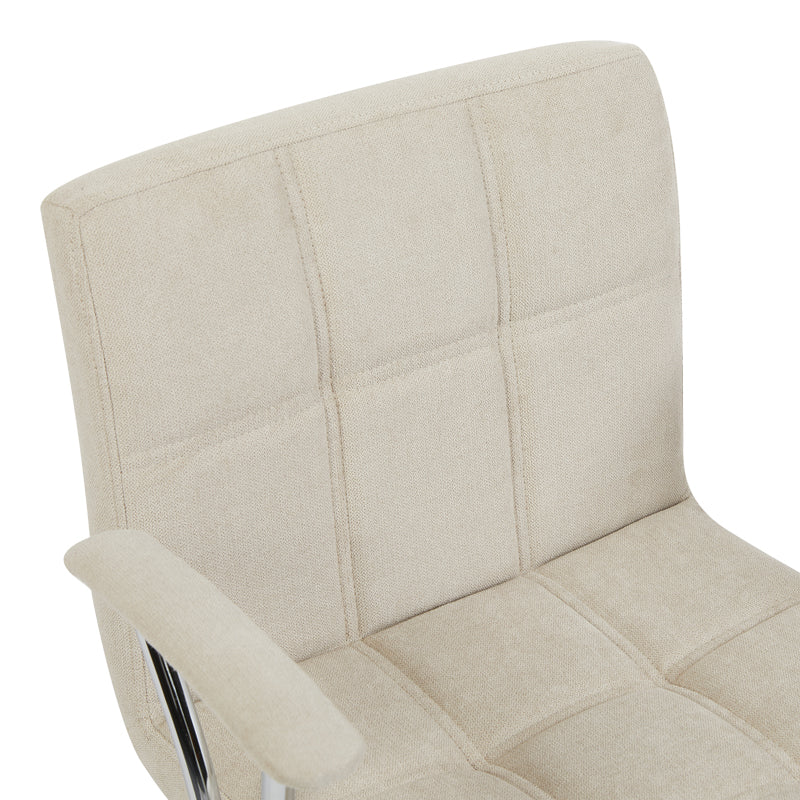 Office chair Buleco beige fabric 56x46x74-86cm