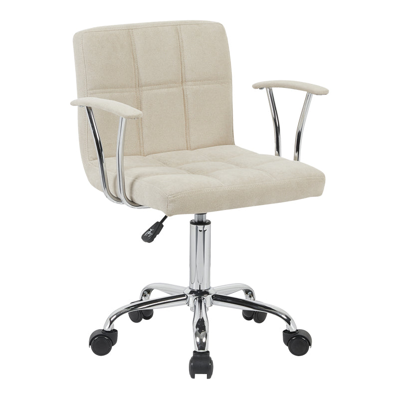 Office chair Buleco beige fabric 56x46x74-86cm