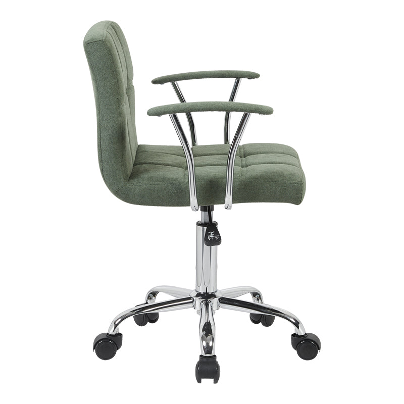 Office chair Buleco olive green fabric 56x46x74-86cm