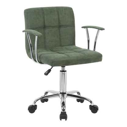 Office chair Buleco olive green fabric 56x46x74-86cm