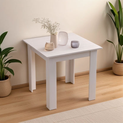 Table Manka I in white color 80x80x77cm
