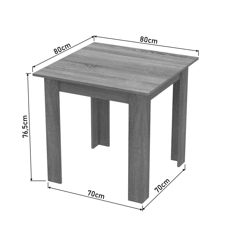 Table Manka I in white color 80x80x77cm