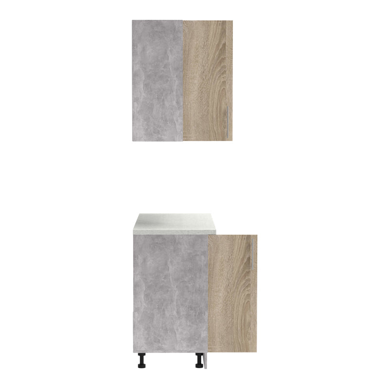 Festa I kitchen unit pakoworld melamine in sonoma color 100x60x85cm