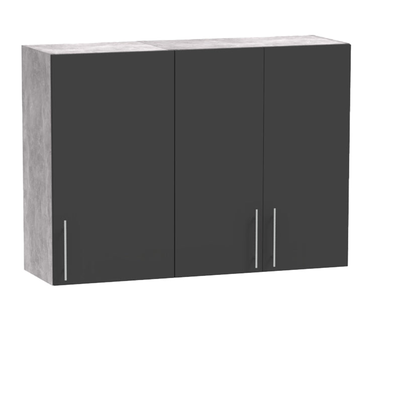 Festa I kitchen unit pakoworld melamine in dark grey and sonoma color 100x60x85cm