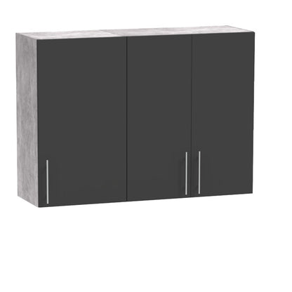 Festa I kitchen unit pakoworld melamine in dark grey and sonoma color workbench 100x60x85cm