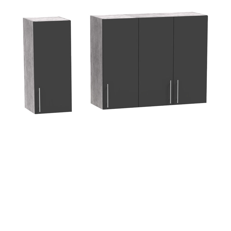 Festa II kitchen unit pakoworld melamine in dark grey and sonoma color 120x60x85cm