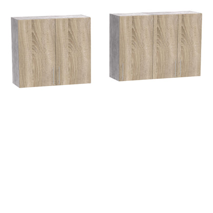 Festa V kitchen unit pakoworld melamine in sonoma color 160x60x85cm