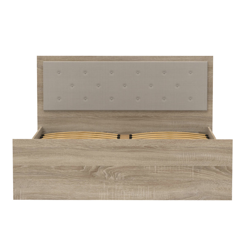 Double bed Vita Plus pakoworld double in sonoma color 160x200cm