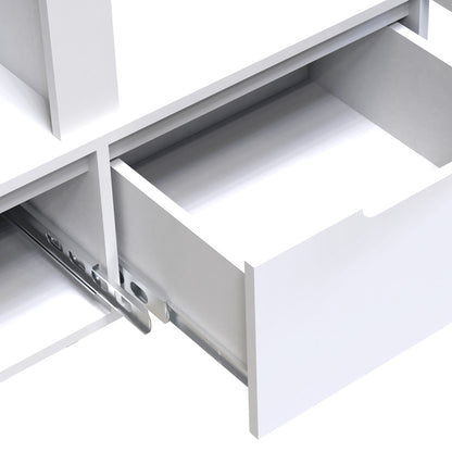 Double Wardrobe Afina pakoworld mdf in white glossy color 100x57x213cm