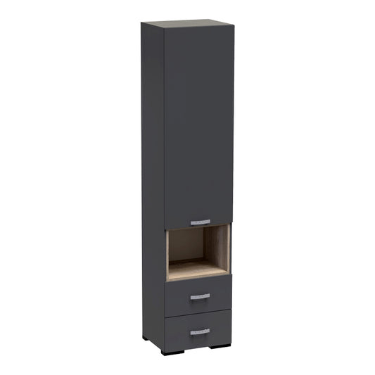 Wardrobe Toscana pakoworld in anthracite color 50x42x222.5cm