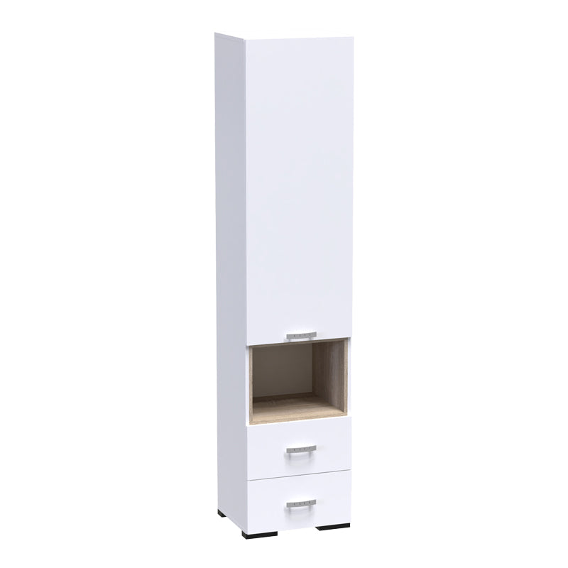 Wardrobe Toscana pakoworld in white color 50x42x222.5cm