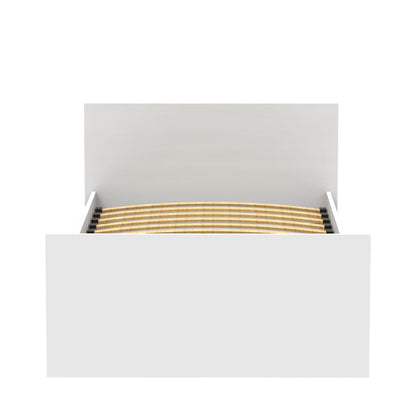 Single bed Toscana pakoworld in white color 90x200cm