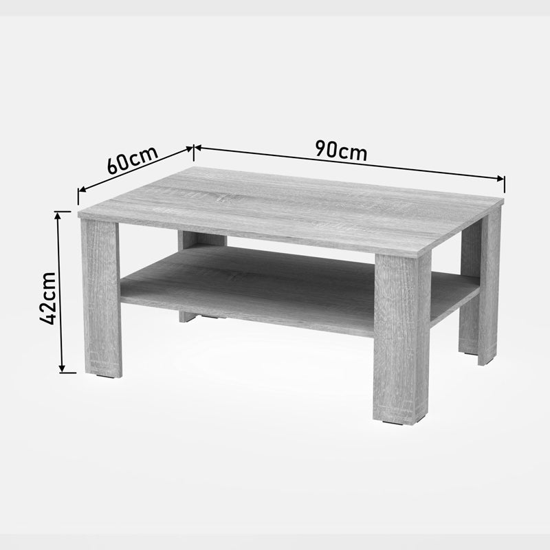 Coffee table Khofi pakoworld in anthracite color 90x60x42.3cm