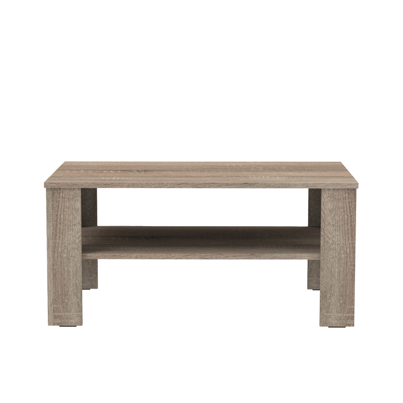 Coffee table Khofi pakoworld in walnut color 90x60x42.3cm