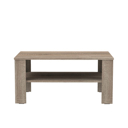 Coffee table Khofi pakoworld in walnut color 90x60x42.3cm