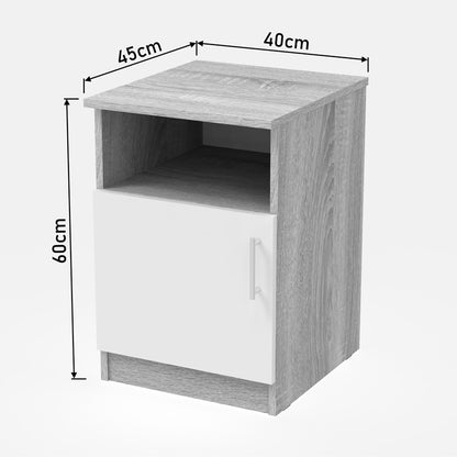 Galdi pakoworld bedside table in white color 40x45x60cm