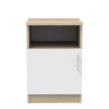 Galdi pakoworld bedside table in sonoma-white color 40x45x60cm