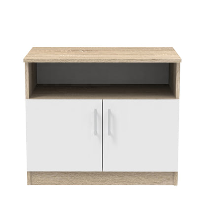 Galdow pakoworld bedside table in sonoma-white color 80x45x60cm