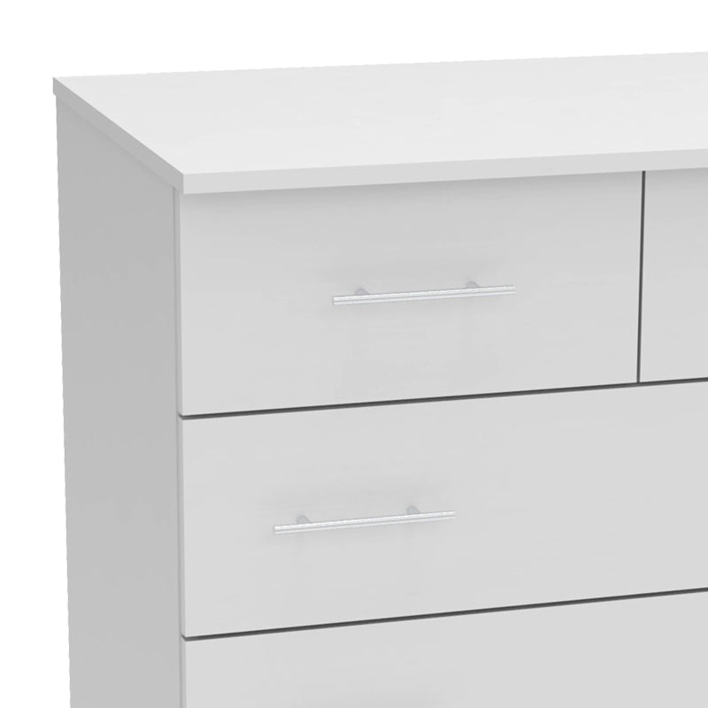 Chest of drawers Kumode pakoworld in white color 80x45x85cm