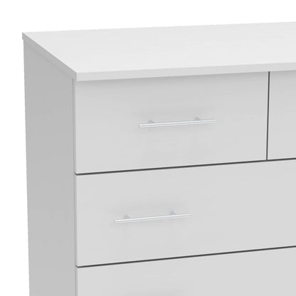 Chest of drawers Kumode pakoworld in white color 80x45x85cm